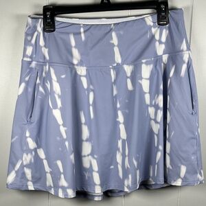 Calia Skort Blue & White Tie Dye sz Large L Golf Pickleball Athletic